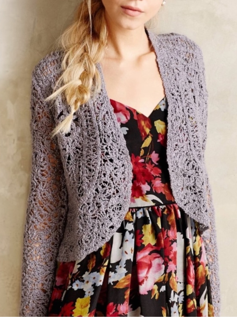 ANTHROPOLOGIE  Women's Odense
Crochet Topper Cardigan by Angel of the North (M)
